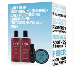 American Crew Deep Moisturizing Kit Shampoo Conditioner Shave Gel+ Styling paste